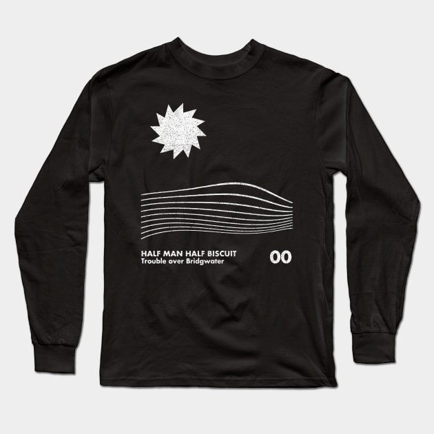 Half Man Half Biscuit / Minimal Graphic Design Tribute Long Sleeve T-Shirt by saudade